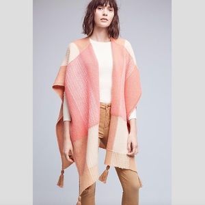 Caroline Kaufman Anthropologie Knit Poncho Wrap